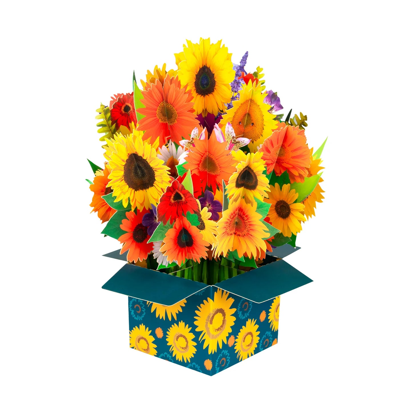 Box of sunflowers